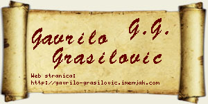 Gavrilo Grasilović vizit kartica